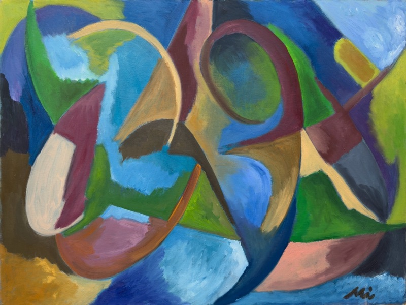 Composition in Blue and Green