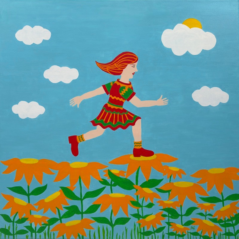 Skipping on Flowers